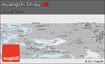 Gray Panoramic Map of Huangshi Shiqu