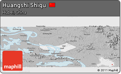 Gray Panoramic Map of Huangshi Shiqu