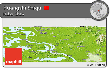 Physical Panoramic Map of Huangshi Shiqu