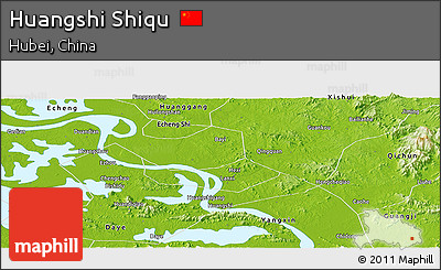 Physical Panoramic Map of Huangshi Shiqu