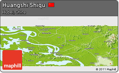 Physical Panoramic Map of Huangshi Shiqu