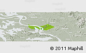 Physical Panoramic Map of Huangshi Shiqu, lighten, semi-desaturated