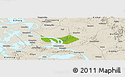 Physical Panoramic Map of Huangshi Shiqu, shaded relief outside