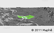 Political Panoramic Map of Huangshi Shiqu, darken, desaturated