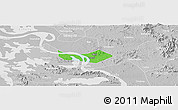 Political Panoramic Map of Huangshi Shiqu, lighten, desaturated