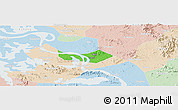 Political Panoramic Map of Huangshi Shiqu, lighten