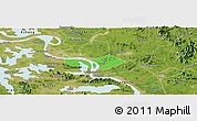 Political Panoramic Map of Huangshi Shiqu, satellite outside