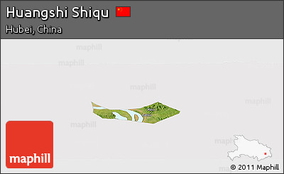 Satellite Panoramic Map of Huangshi Shiqu, cropped outside