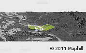 Satellite Panoramic Map of Huangshi Shiqu, darken, desaturated