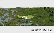 Satellite Panoramic Map of Huangshi Shiqu, darken