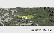 Satellite Panoramic Map of Huangshi Shiqu, darken, semi-desaturated