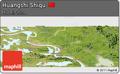 Satellite Panoramic Map of Huangshi Shiqu
