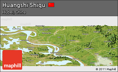Satellite Panoramic Map of Huangshi Shiqu