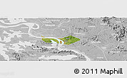Satellite Panoramic Map of Huangshi Shiqu, lighten, desaturated