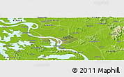 Satellite Panoramic Map of Huangshi Shiqu, physical outside