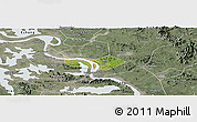 Satellite Panoramic Map of Huangshi Shiqu, semi-desaturated