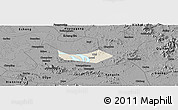 Shaded Relief Panoramic Map of Huangshi Shiqu, darken, desaturated