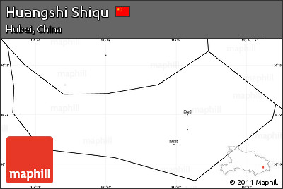 Blank Simple Map of Huangshi Shiqu