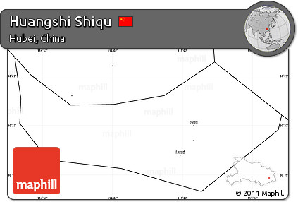 Blank Simple Map of Huangshi Shiqu