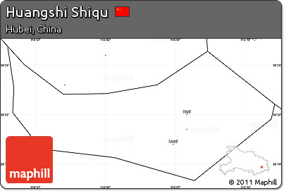 Blank Simple Map of Huangshi Shiqu