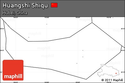 Blank Simple Map of Huangshi Shiqu, no labels