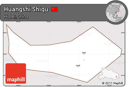 Classic Style Simple Map of Huangshi Shiqu, cropped outside