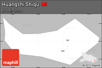 Gray Simple Map of Huangshi Shiqu