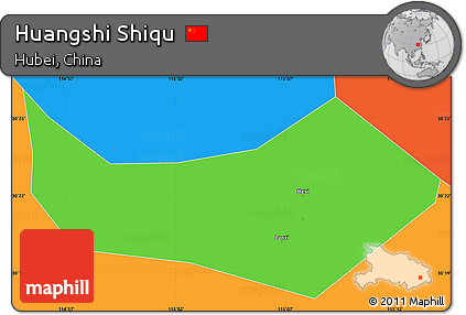 Political Simple Map of Huangshi Shiqu