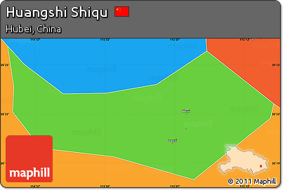 Political Simple Map of Huangshi Shiqu