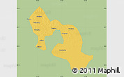 Savanna Style Map of Jiangling, single color outside