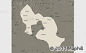 Shaded Relief Map of Jiangling, darken