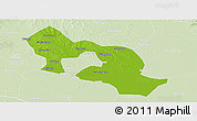 Physical Panoramic Map of Jiangling, lighten