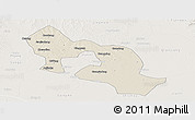 Shaded Relief Panoramic Map of Jiangling, lighten