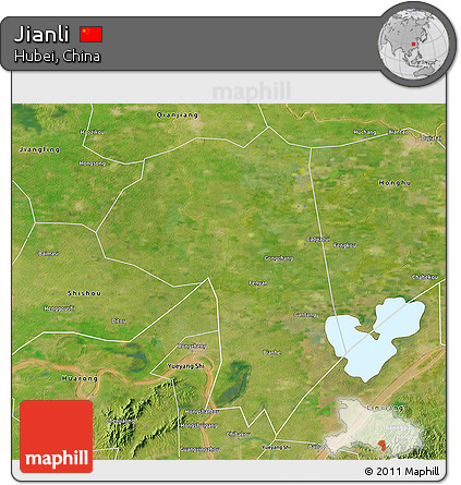 Satellite 3D Map of Jianli