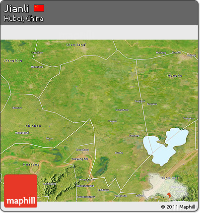 Satellite 3D Map of Jianli