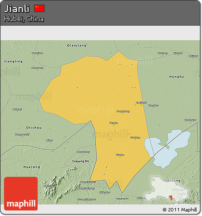 Savanna Style 3D Map of Jianli
