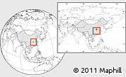 Blank Location Map of Jianli, highlighted country, within the entire country