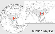 Blank Location Map of Jianli, highlighted country, highlighted parent region, within the entire country