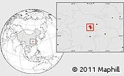 Blank Location Map of Jianli, highlighted country