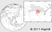 Blank Location Map of Jianli, highlighted parent region