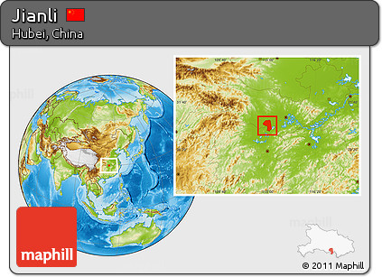 Physical Location Map of Jianli