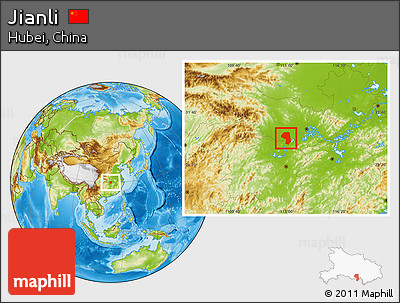 Physical Location Map of Jianli