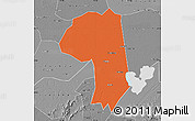 Political Map of Jianli, desaturated