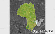 Satellite Map of Jianli, darken, desaturated