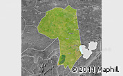 Satellite Map of Jianli, desaturated