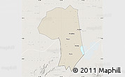 Shaded Relief Map of Jianli, lighten