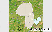 Shaded Relief Map of Jianli, satellite outside