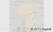 Shaded Relief Map of Jianli, semi-desaturated