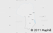Silver Style Map of Jianli, single color outside