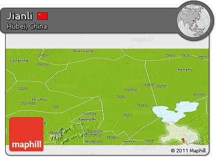 Physical Panoramic Map of Jianli